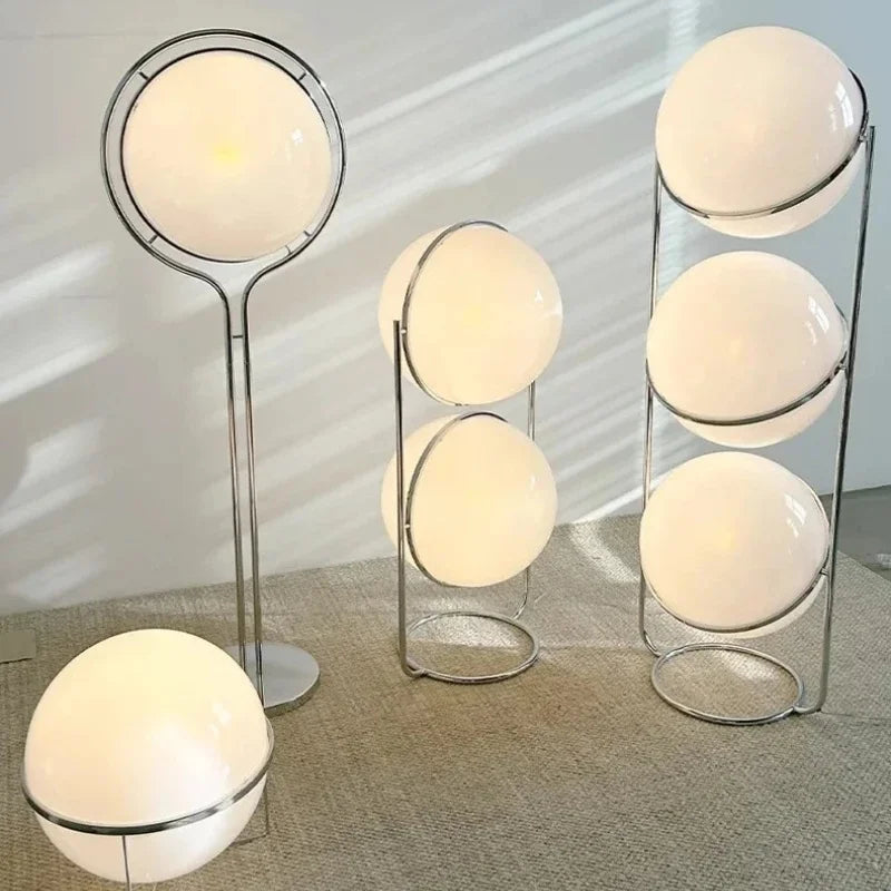 Sfera Chrome Acrylic Ball Floor Lamp for Living Room & Bedroom