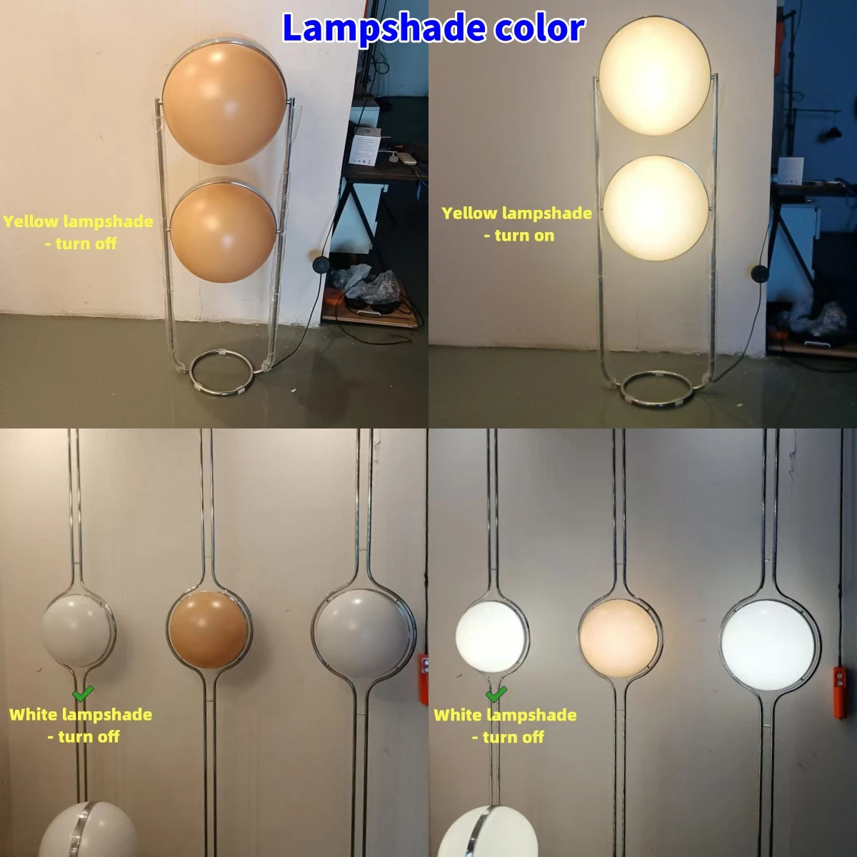 Sfera Chrome Acrylic Ball Floor Lamp for Living Room & Bedroom