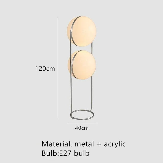 Sfera Chrome Acrylic Ball Floor Lamp for Living Room & Bedroom