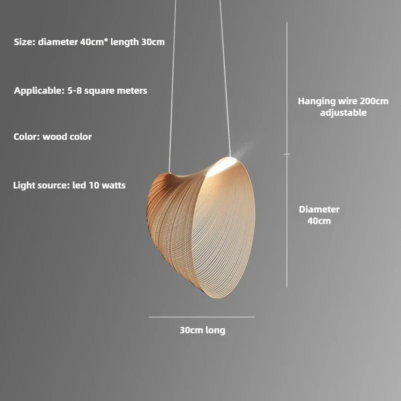 Nido Woven Wood Nest Pendant Light for Dining & Living Room