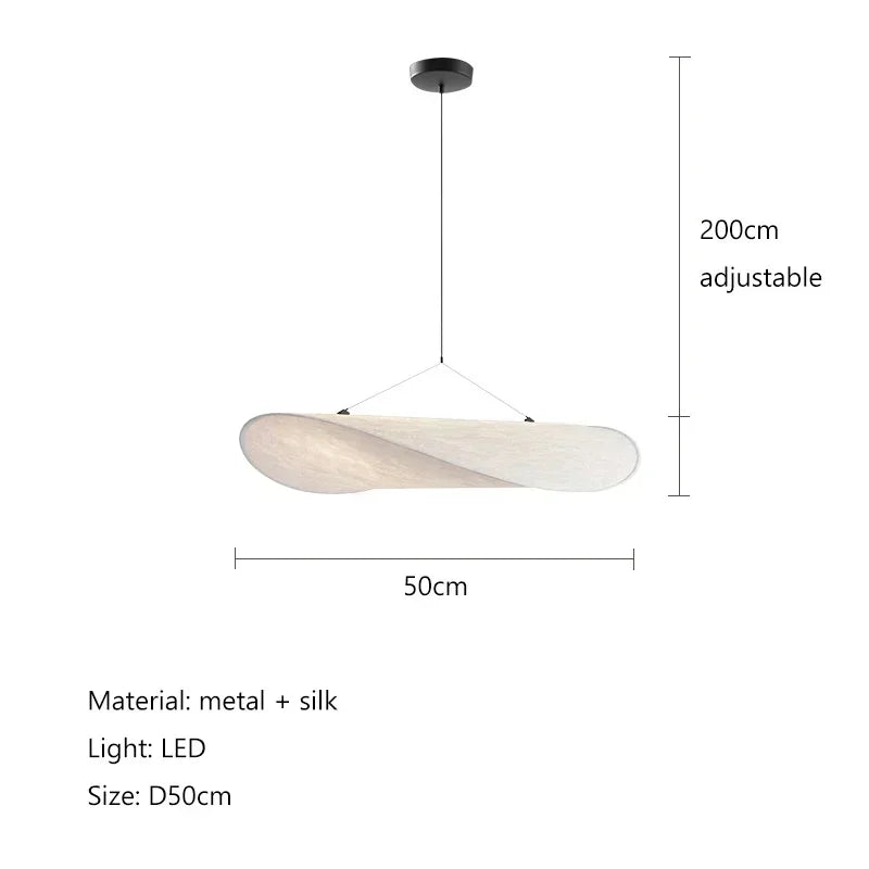 Seta Draped Silk Pendant Chandelier for Living & Dining Room