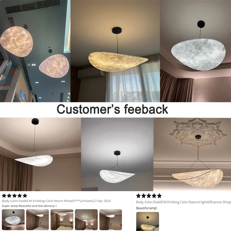 Seta Draped Silk Pendant Chandelier for Living & Dining Room