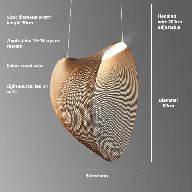 Nido Woven Wood Nest Pendant Light for Dining & Living Room
