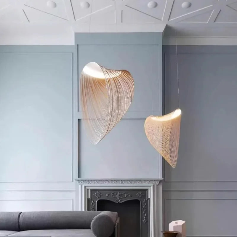 Nido Woven Wood Nest Pendant Light for Dining & Living Room