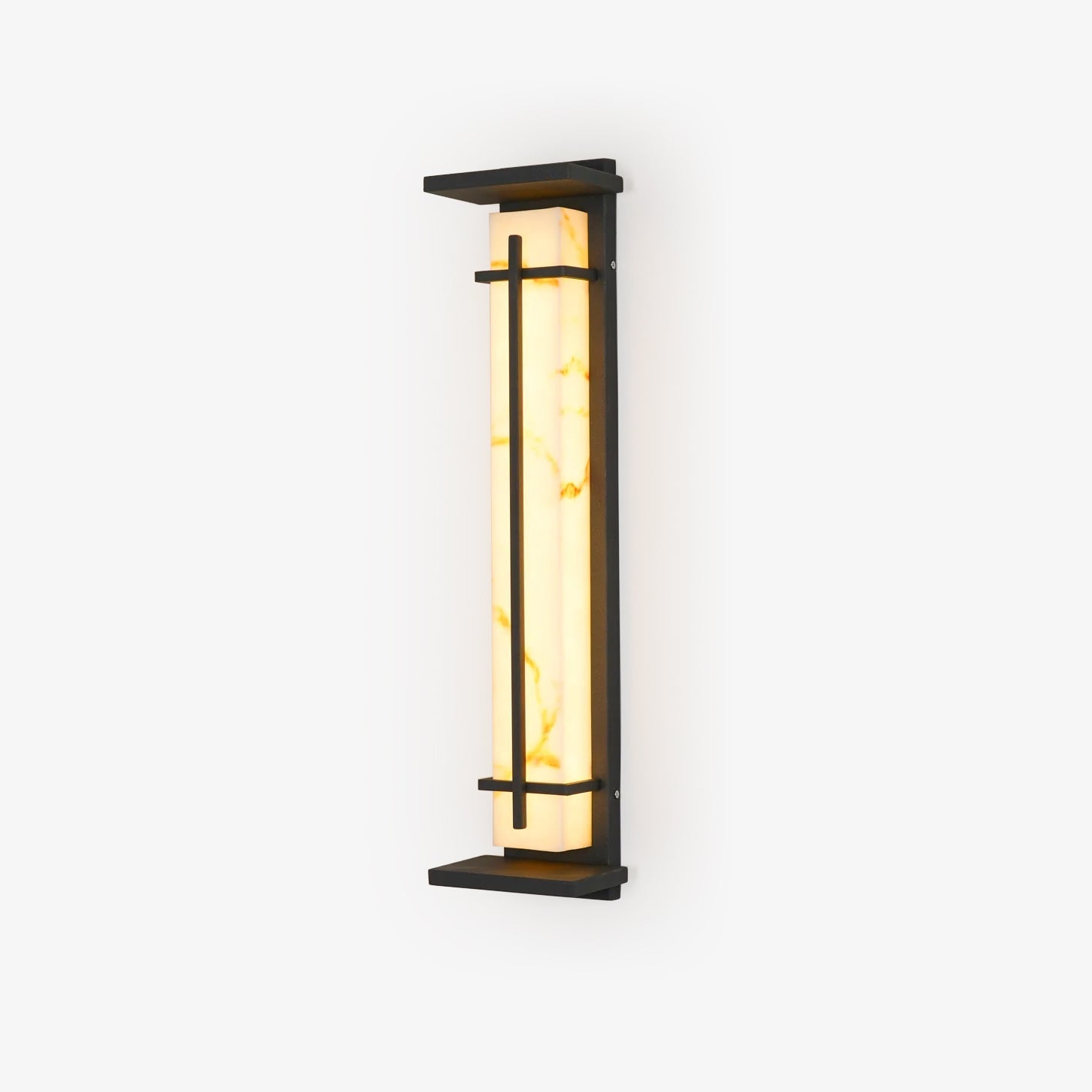 Monolith Square Alabaster Outdoor Wall Light IP65 for Villa and Garden
