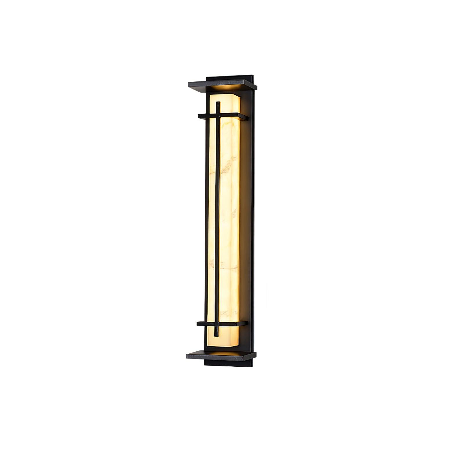 Monolith Square Alabaster Outdoor Wall Light IP65 for Villa and Garden