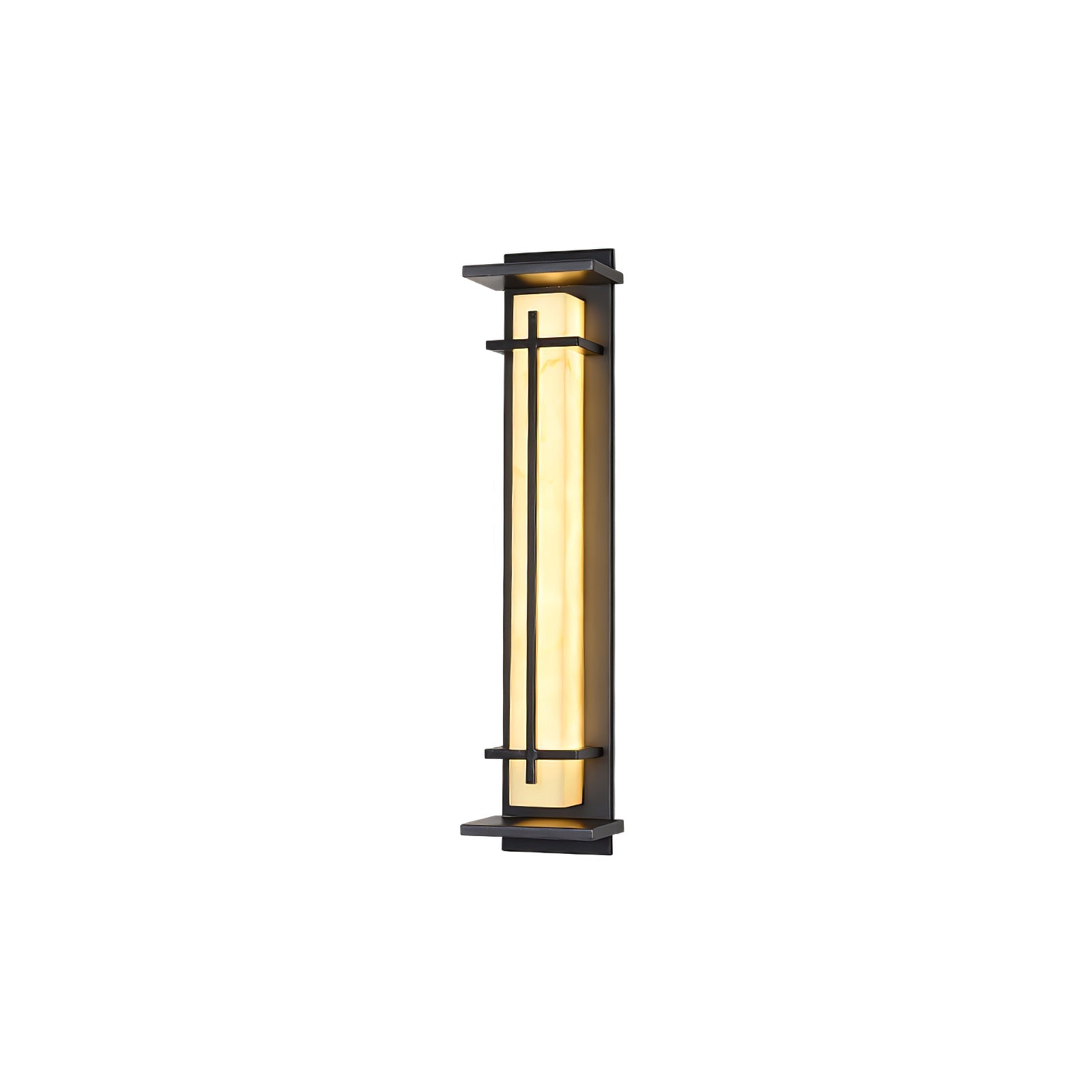 Monolith Square Alabaster Outdoor Wall Light IP65 for Villa and Garden