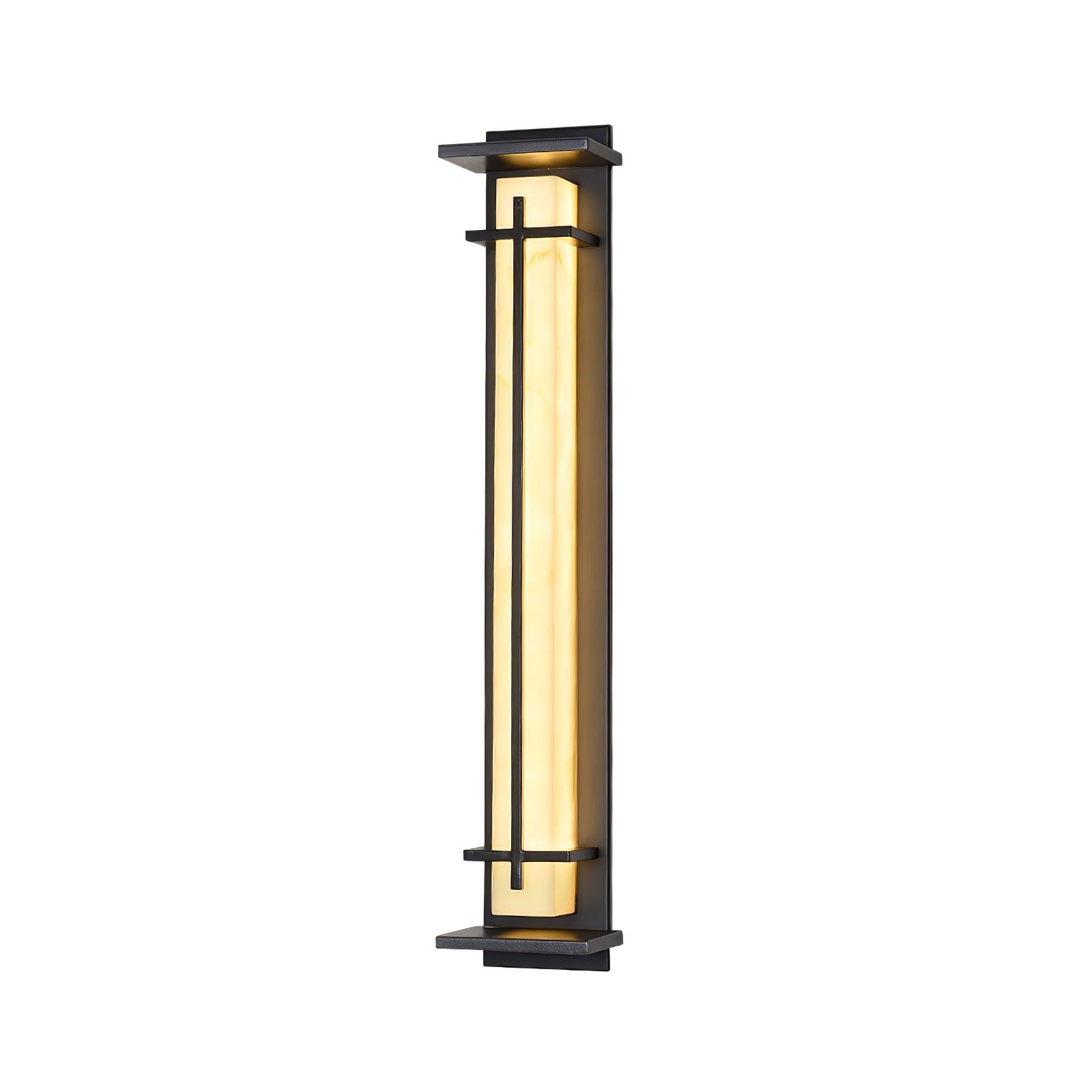 Monolith Square Alabaster Outdoor Wall Light IP65 for Villa and Garden