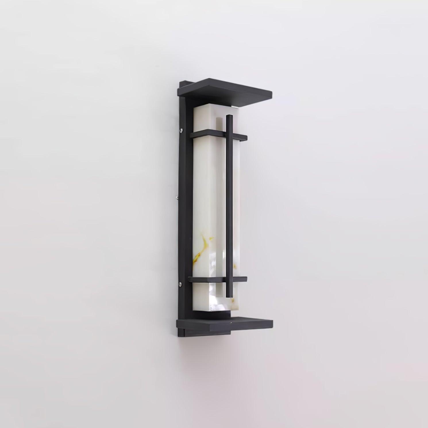 Monolith Square Alabaster Outdoor Wall Light IP65 for Villa and Garden
