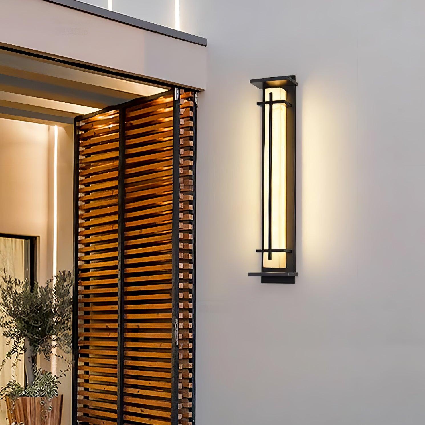 Monolith Square Alabaster Outdoor Wall Light IP65 for Villa and Garden