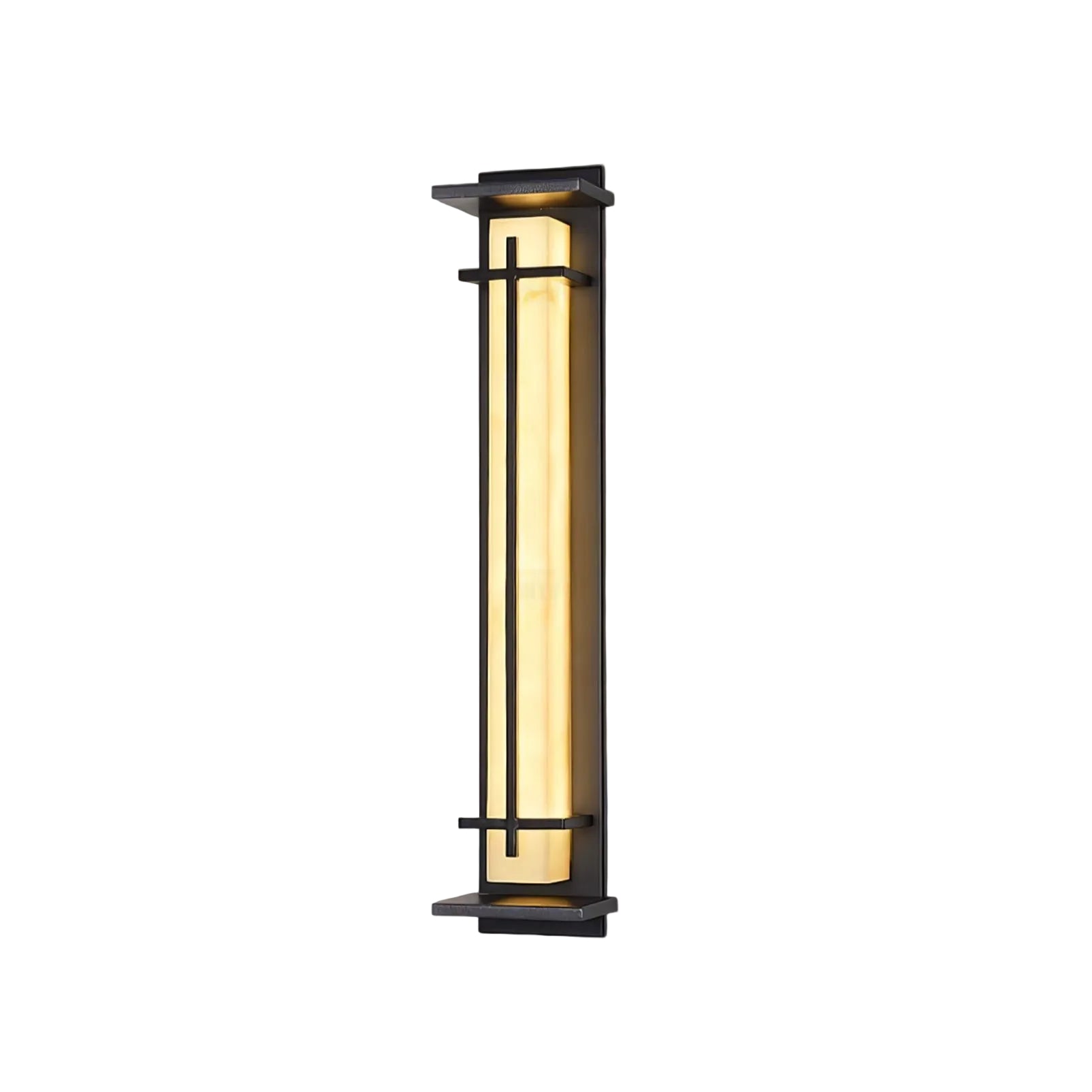 Monolith Square Alabaster Outdoor Wall Light IP65 for Villa and Garden