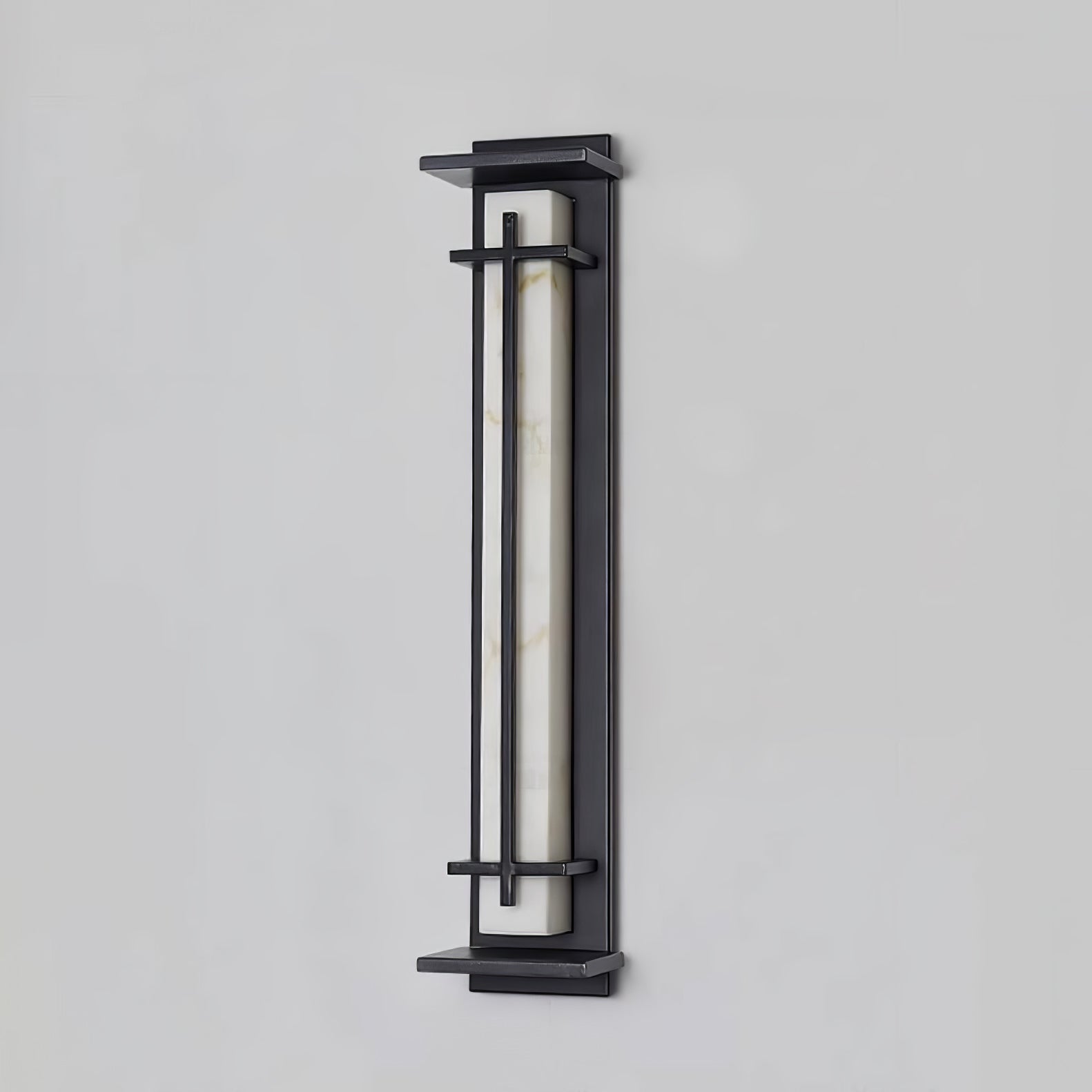 Monolith Square Alabaster Outdoor Wall Light IP65 for Villa and Garden