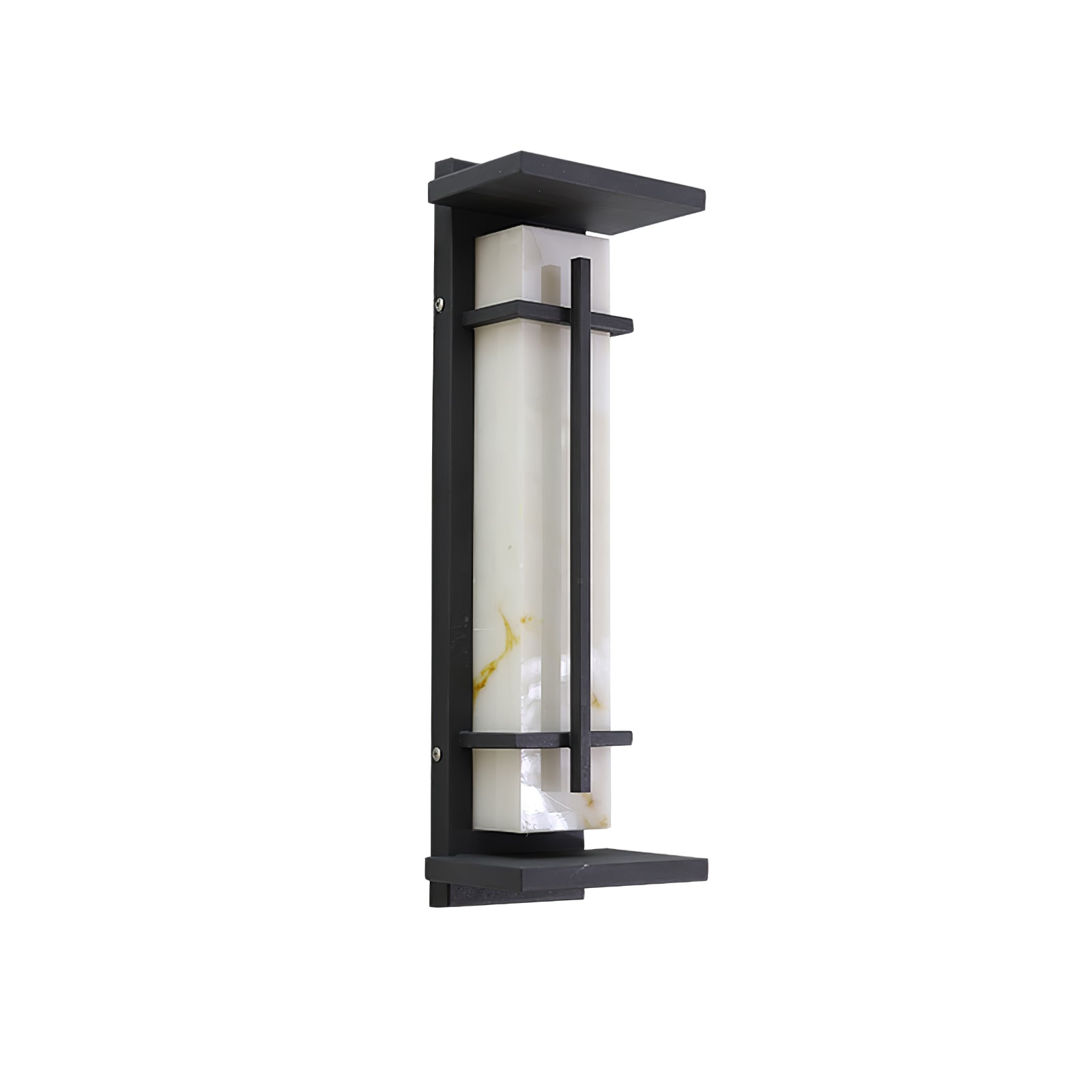 Monolith Square Alabaster Outdoor Wall Light IP65 for Villa and Garden