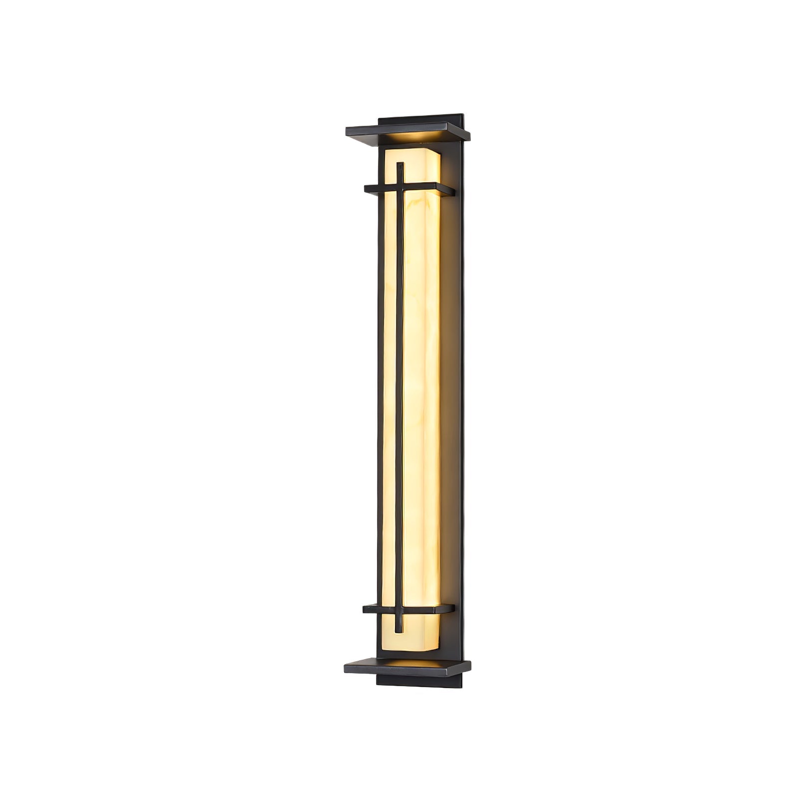 Monolith Square Alabaster Outdoor Wall Light IP65 for Villa and Garden