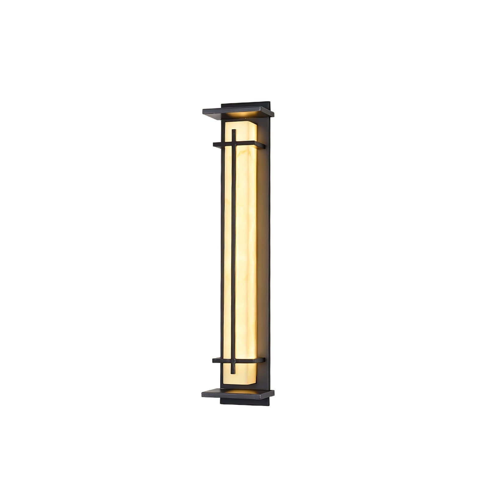 Monolith Square Alabaster Outdoor Wall Light IP65 for Villa and Garden
