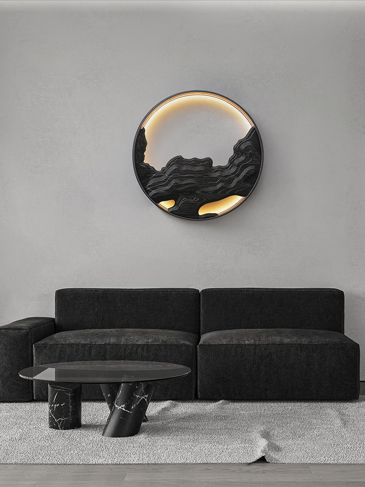 Terrain Modern Wood LED Wall Light for Living Room & Hallway
