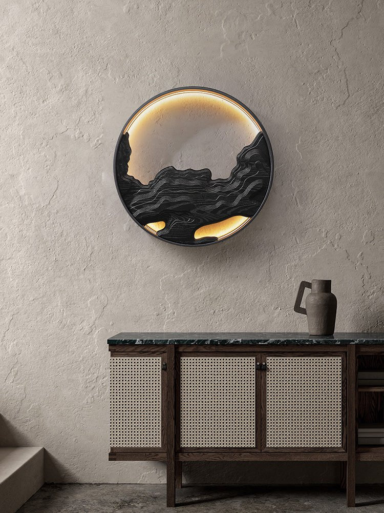 Terrain Modern Wood LED Wall Light for Living Room & Hallway