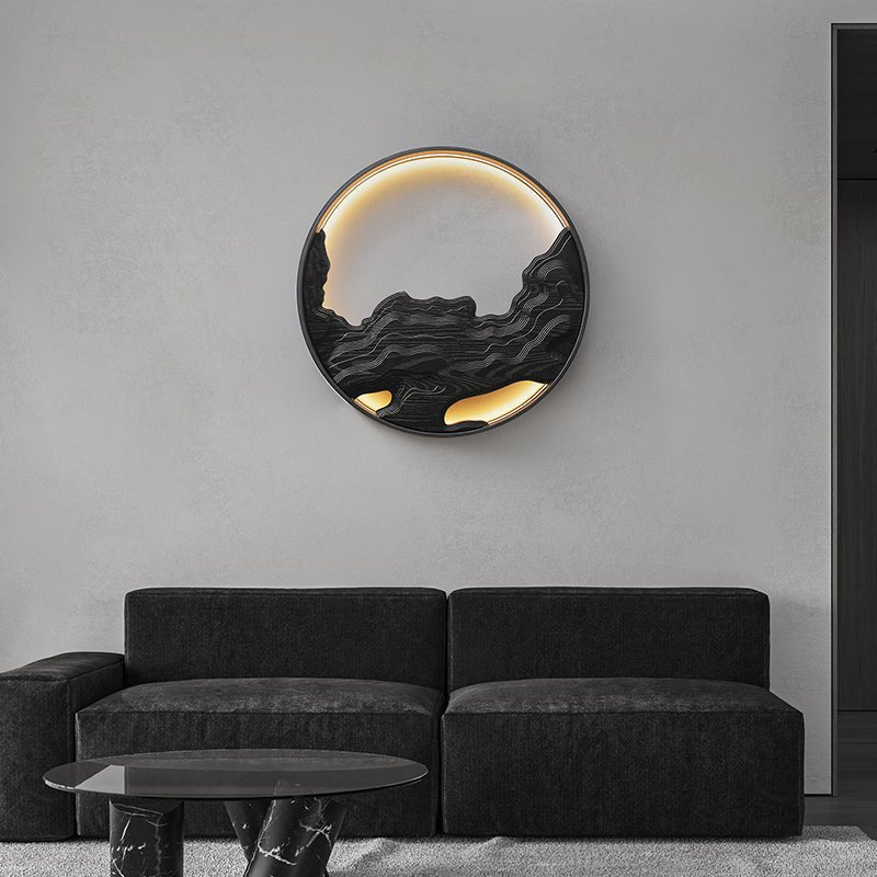 Terrain Modern Wood LED Wall Light for Living Room & Hallway