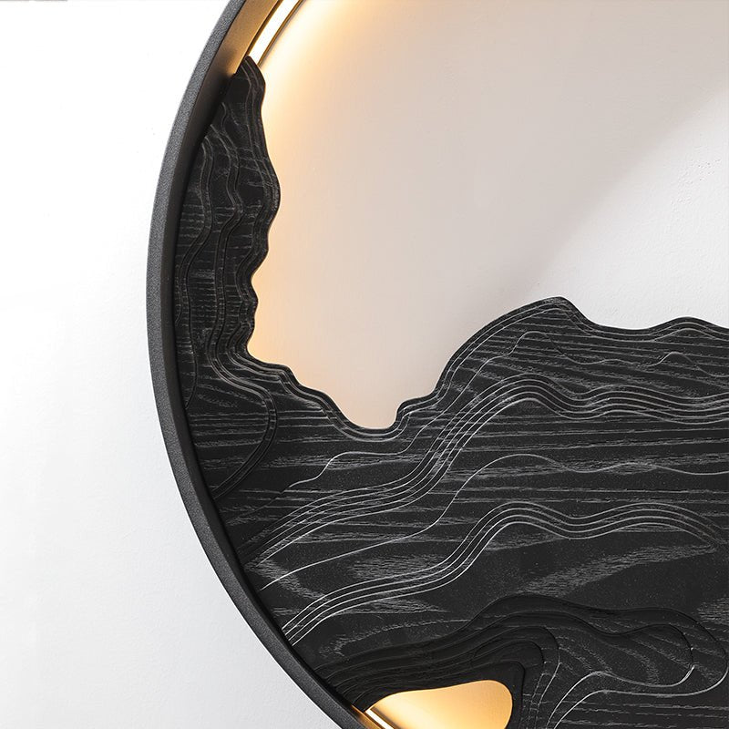 Terrain Modern Wood LED Wall Light for Living Room & Hallway