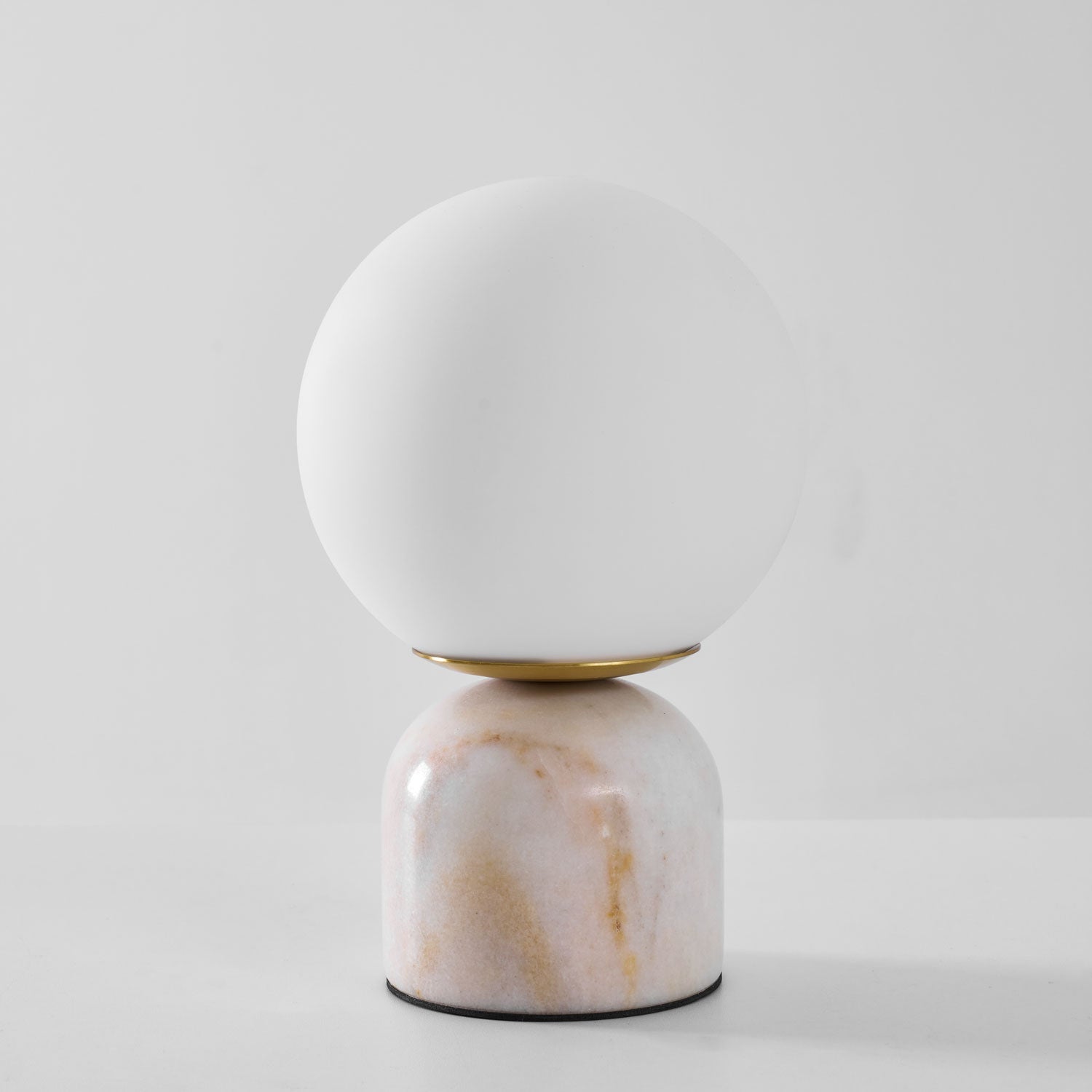 Marin Marble Base Glass Globe Table Lamp for Bedroom & Living Room