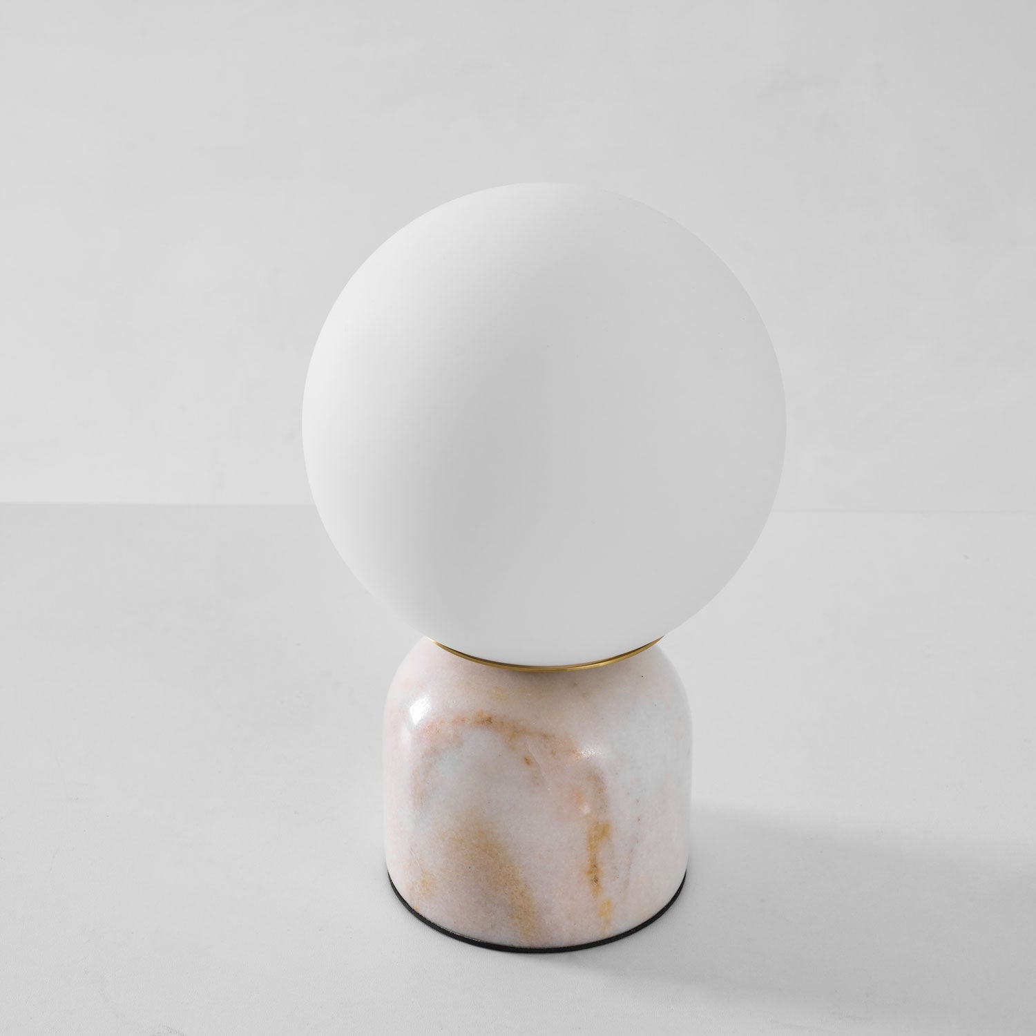 Marin Marble Base Glass Globe Table Lamp for Bedroom & Living Room