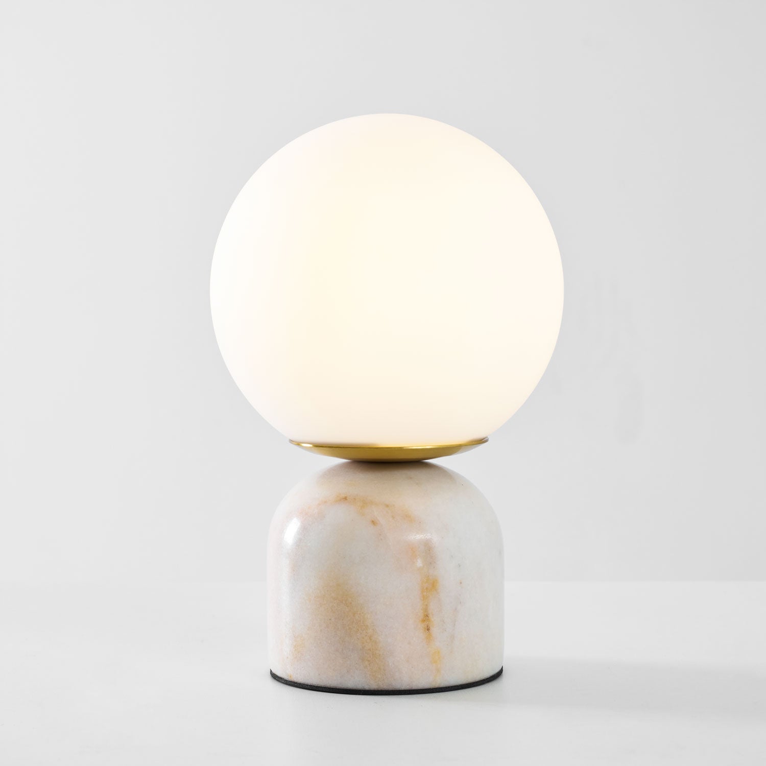 Marin Marble Base Glass Globe Table Lamp for Bedroom & Living Room