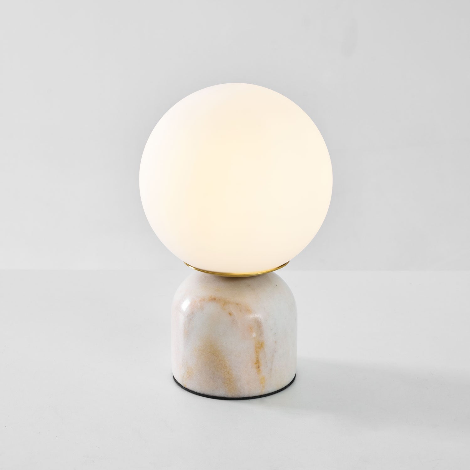 Marin Marble Base Glass Globe Table Lamp for Bedroom & Living Room