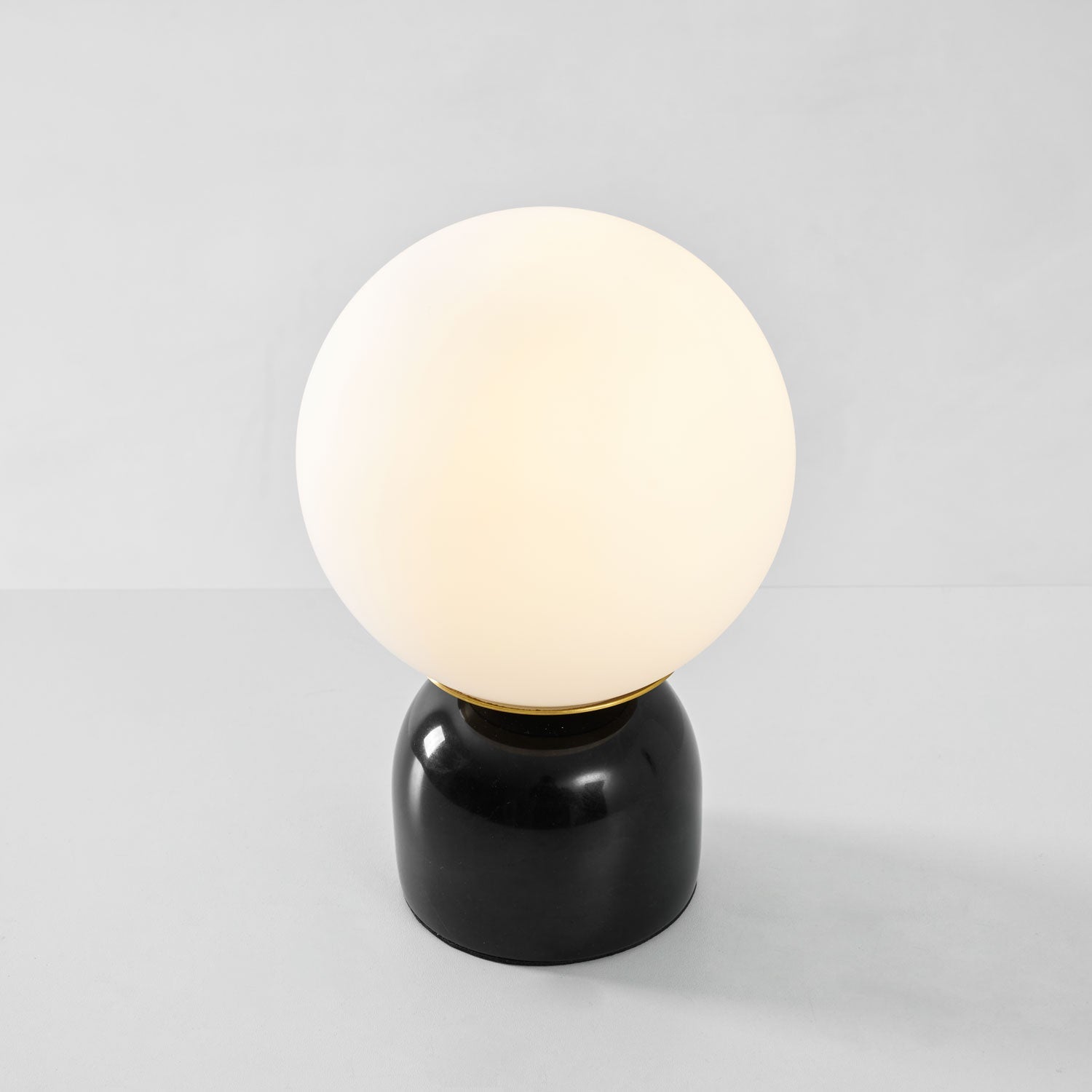 Marin Marble Base Glass Globe Table Lamp for Bedroom & Living Room
