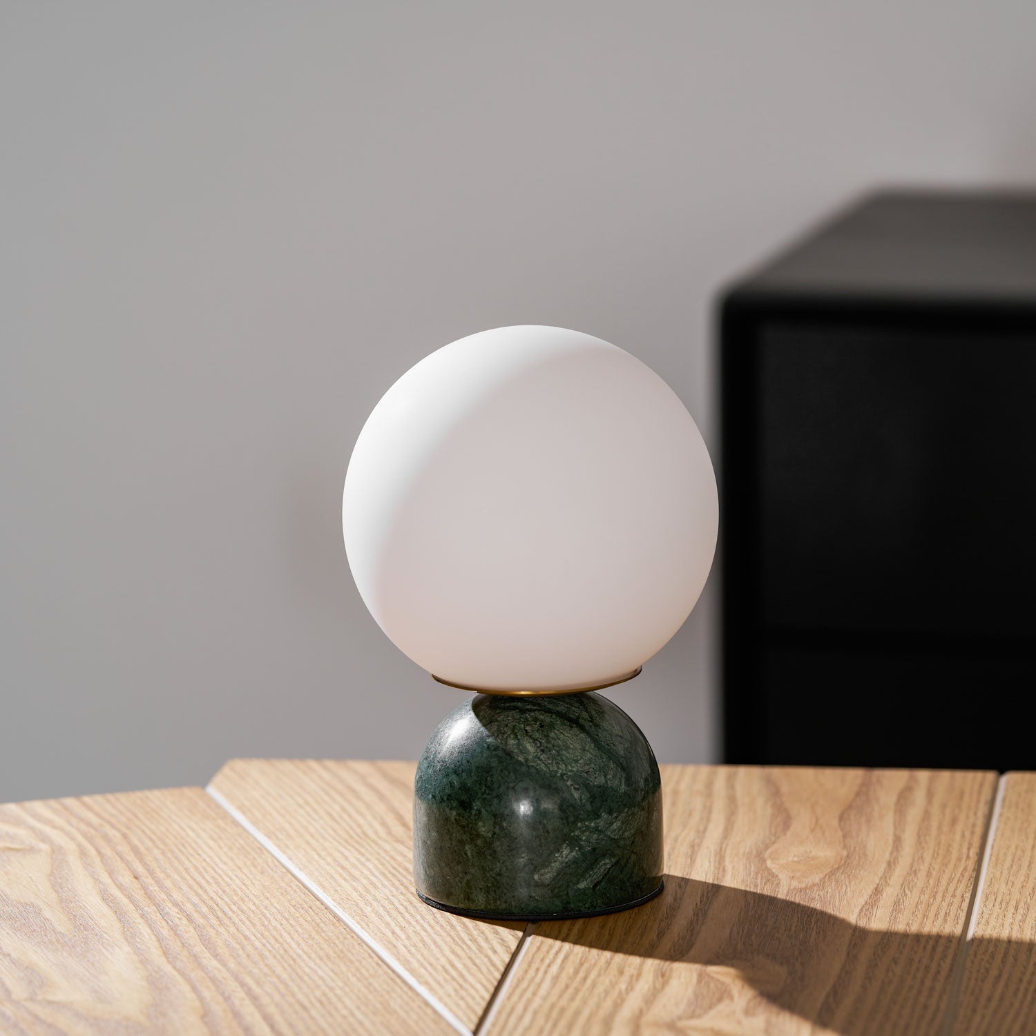 Marin Marble Base Glass Globe Table Lamp for Bedroom & Living Room