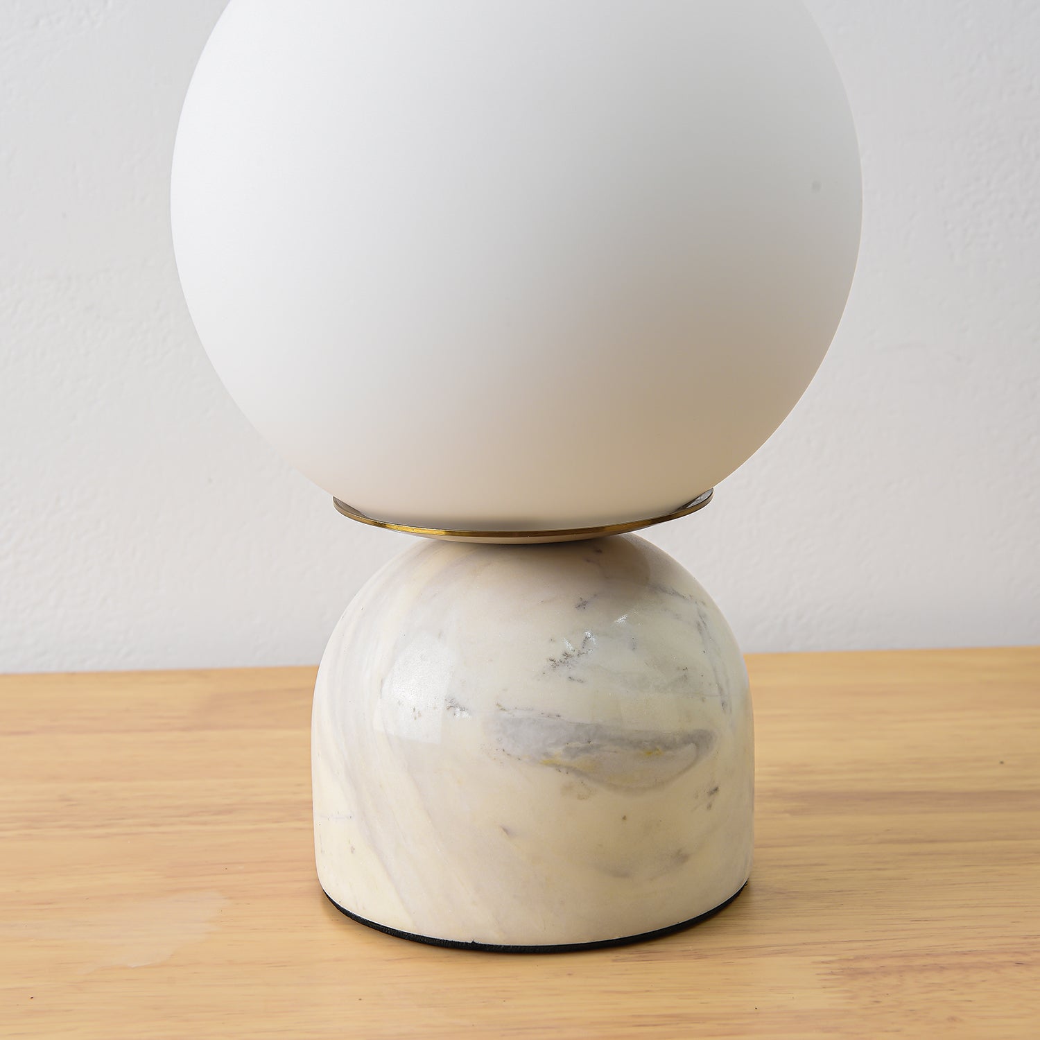 Marin Marble Base Glass Globe Table Lamp for Bedroom & Living Room