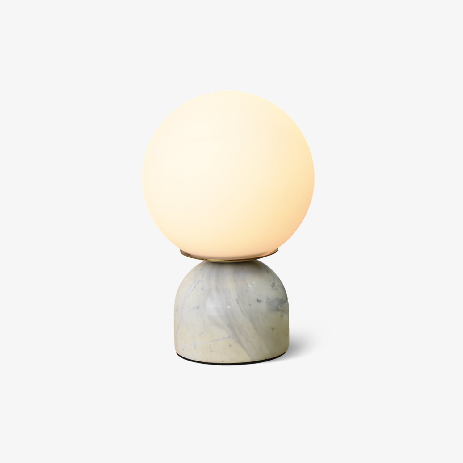 Marin Marble Base Glass Globe Table Lamp for Bedroom & Living Room