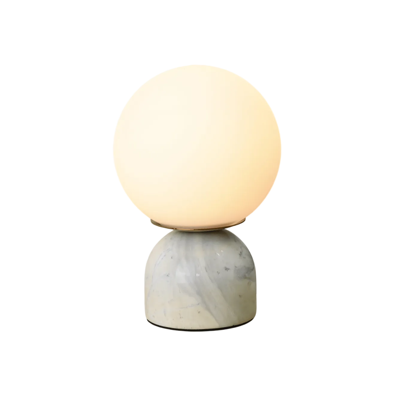 Marin Marble Base Glass Globe Table Lamp for Bedroom & Living Room