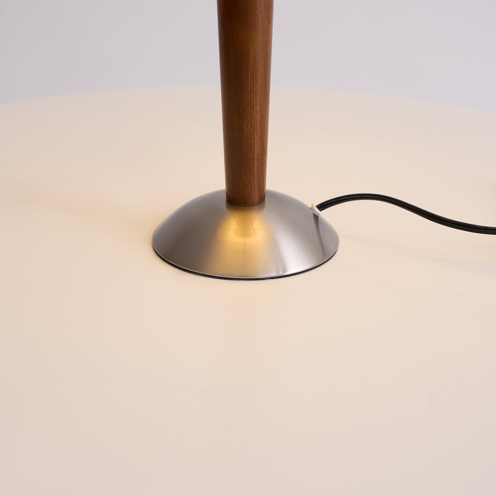 Alden Wood and Metal Fabric Shade Bedside Table Lamp for Living Rooms