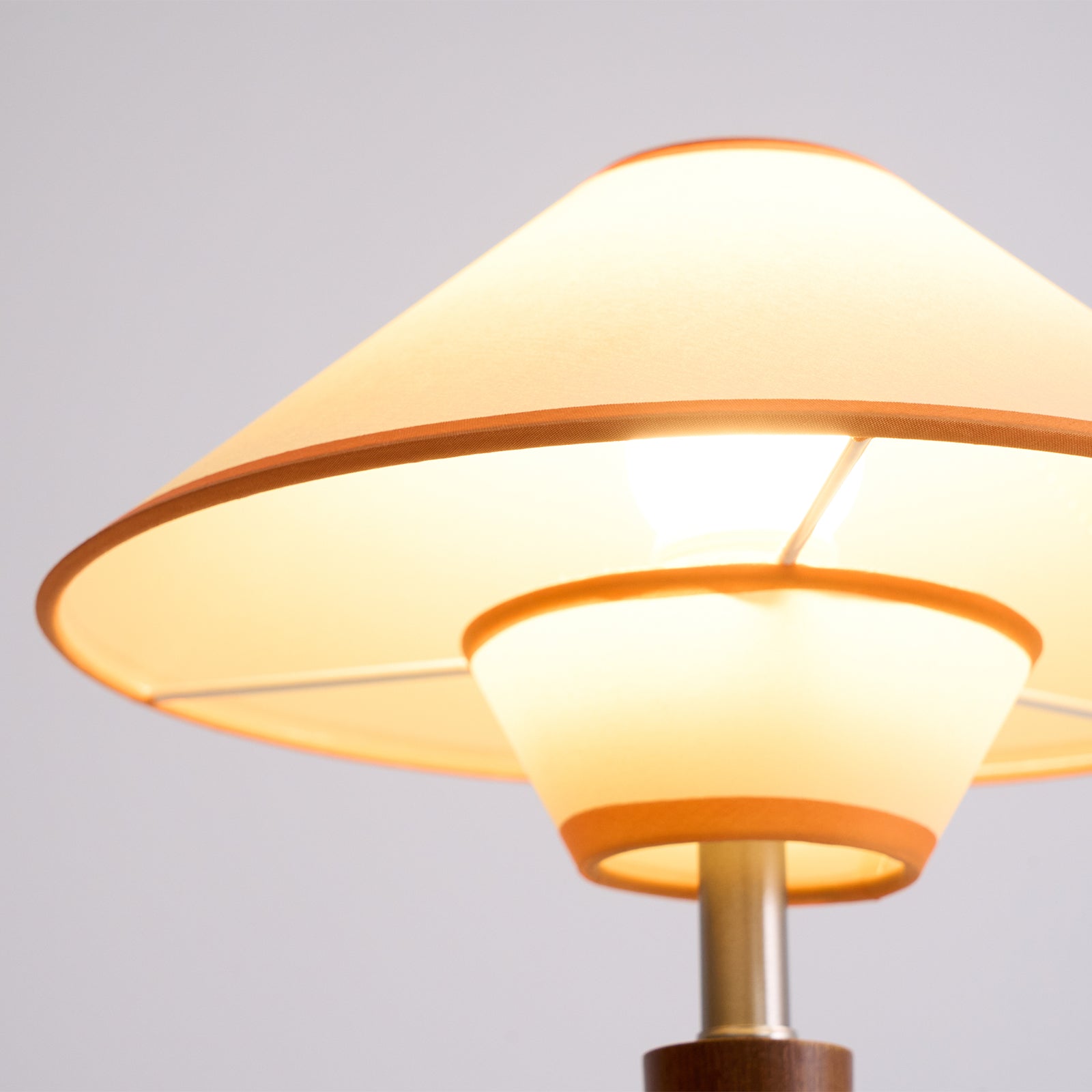 Alden Wood and Metal Fabric Shade Bedside Table Lamp for Living Rooms