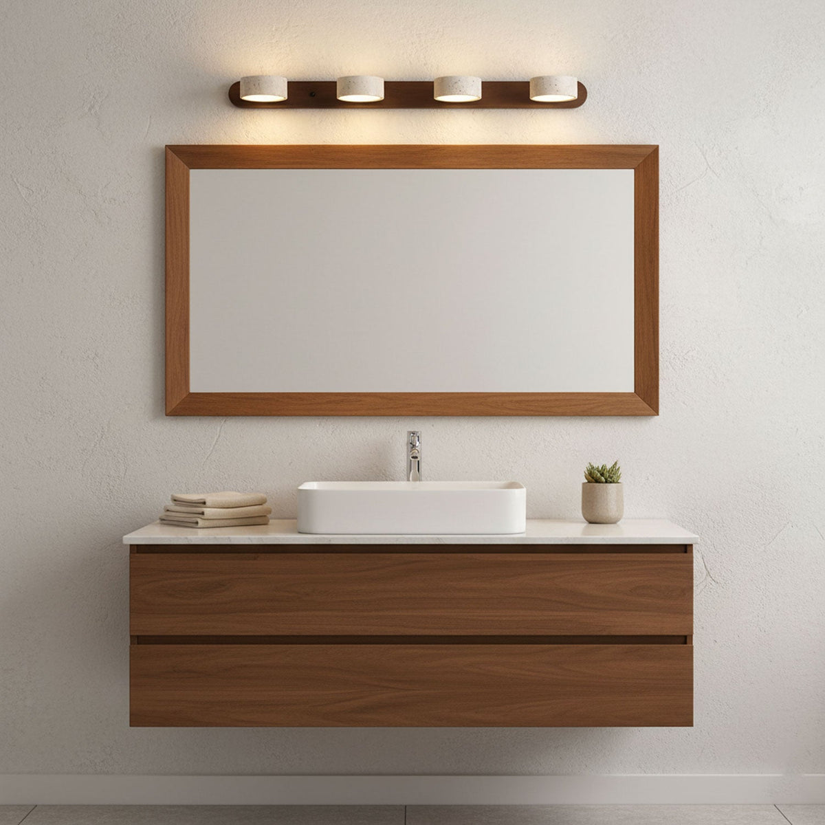 Ambra Natural Travertine Dimmable Wall Sconce for Bedroom & Hallway