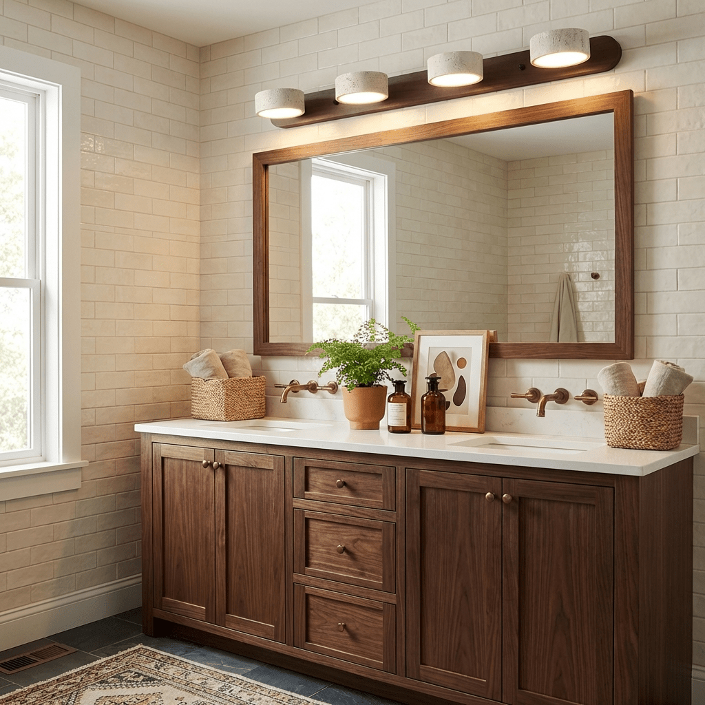 Ambra Natural Travertine Dimmable Wall Sconce for Bedroom & Hallway