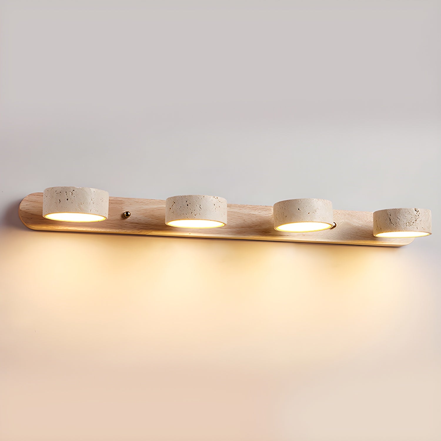 Ambra Natural Travertine Dimmable Wall Sconce for Bedroom & Hallway