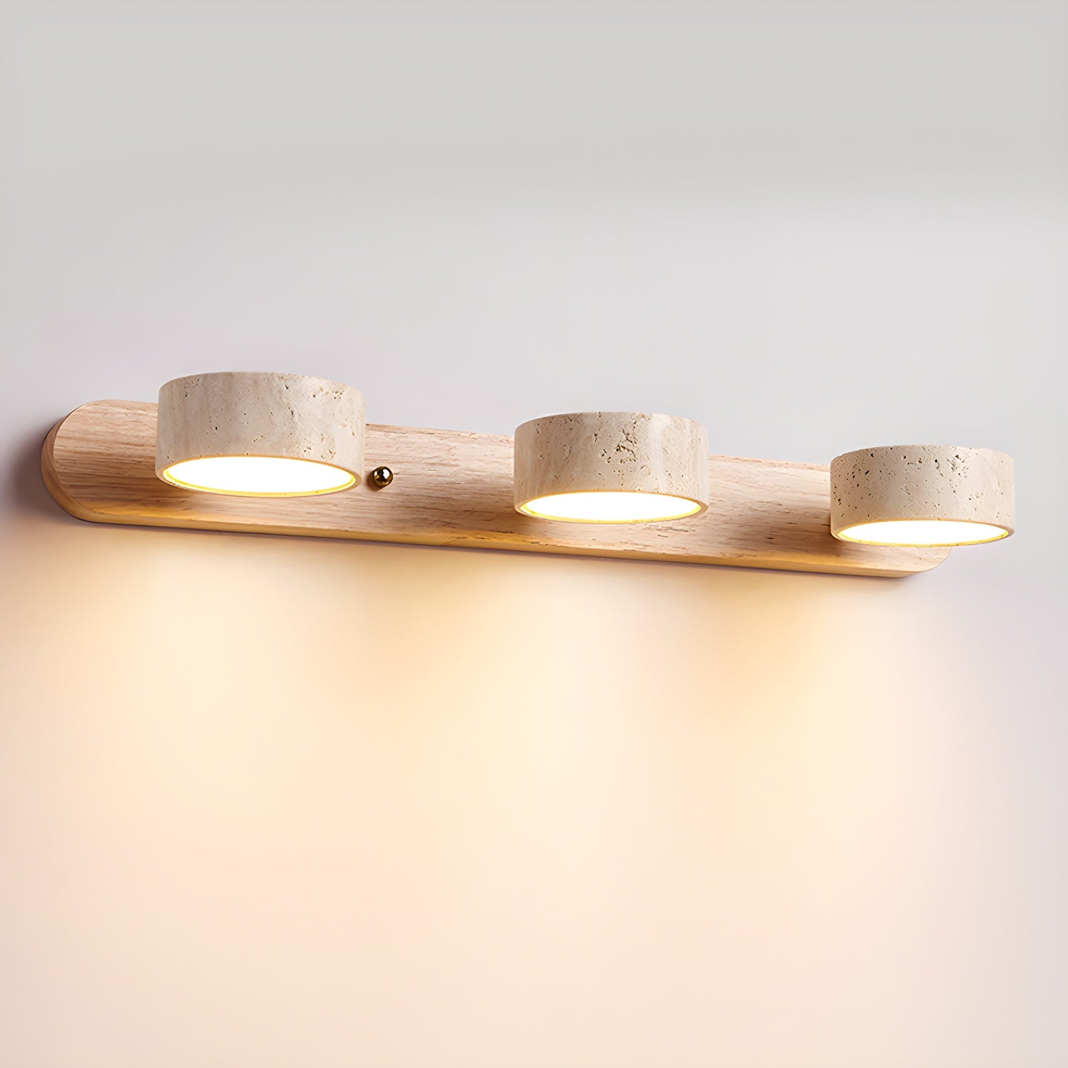 Ambra Natural Travertine Dimmable Wall Sconce for Bedroom & Hallway