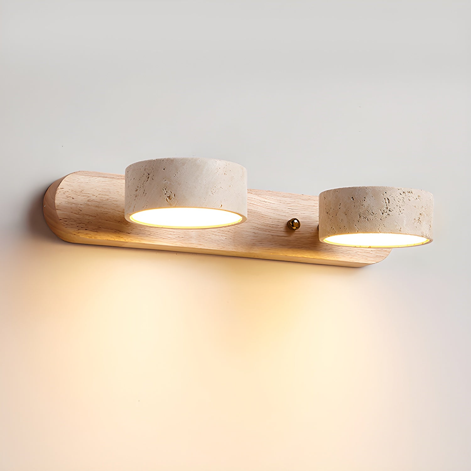 Ambra Natural Travertine Dimmable Wall Sconce for Bedroom & Hallway