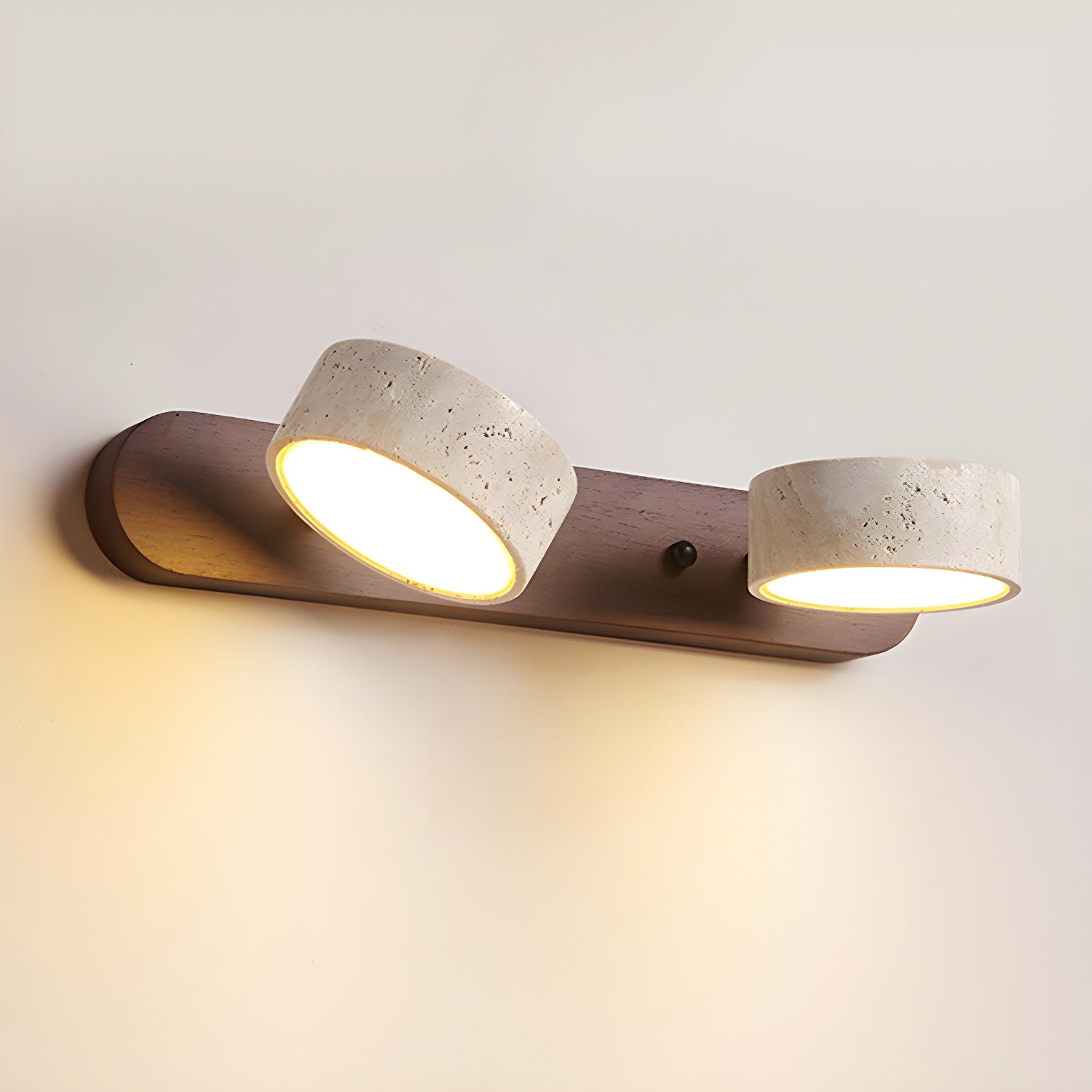 Ambra Natural Travertine Dimmable Wall Sconce for Bedroom & Hallway
