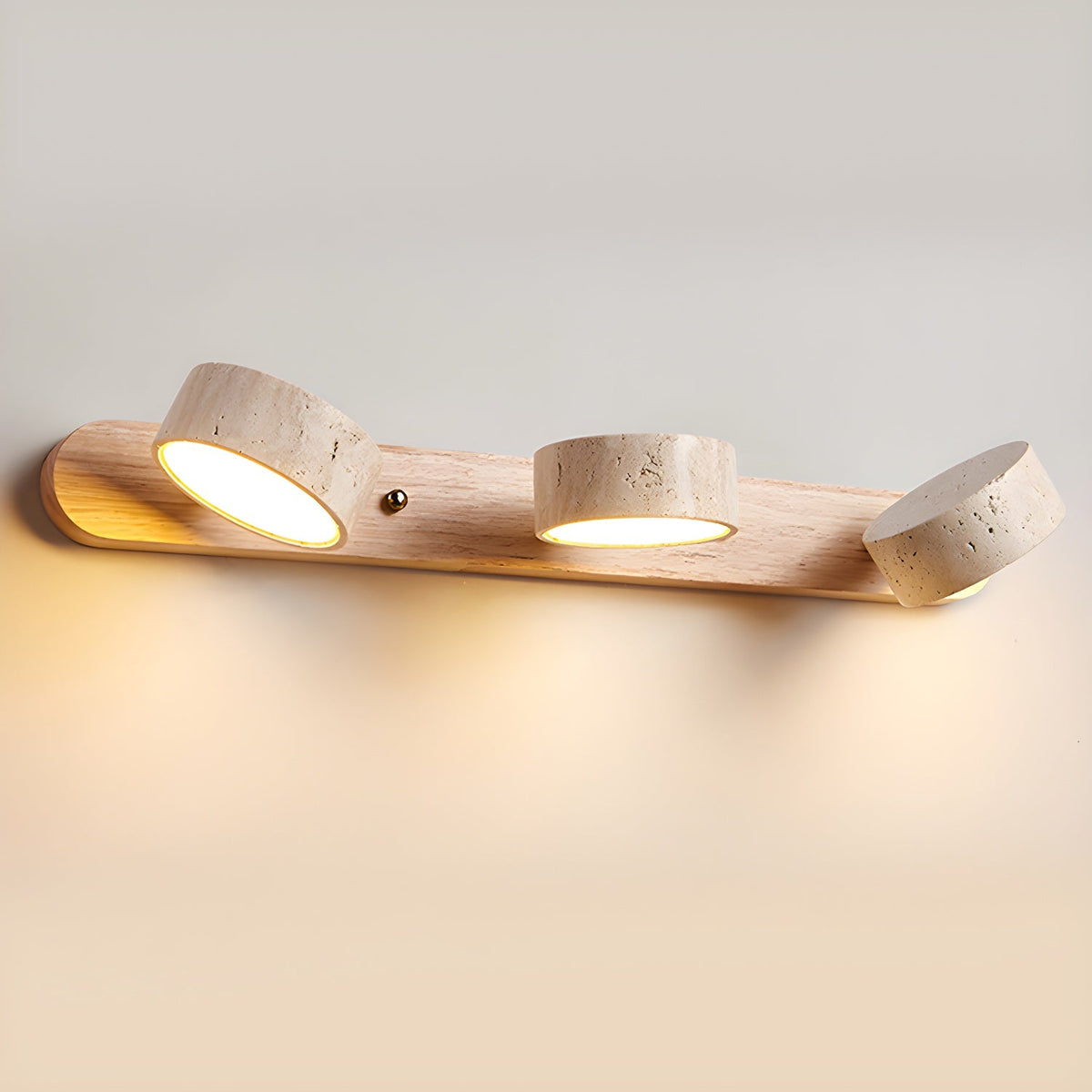Ambra Natural Travertine Dimmable Wall Sconce for Bedroom & Hallway