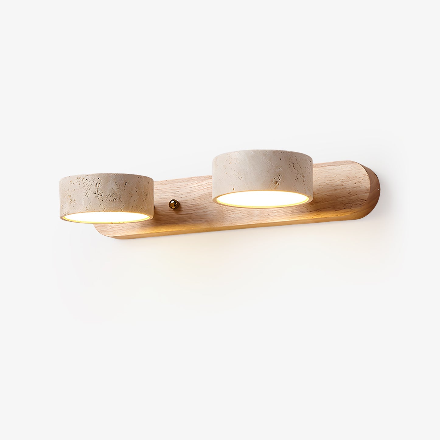 Ambra Natural Travertine Dimmable Wall Sconce for Bedroom & Hallway