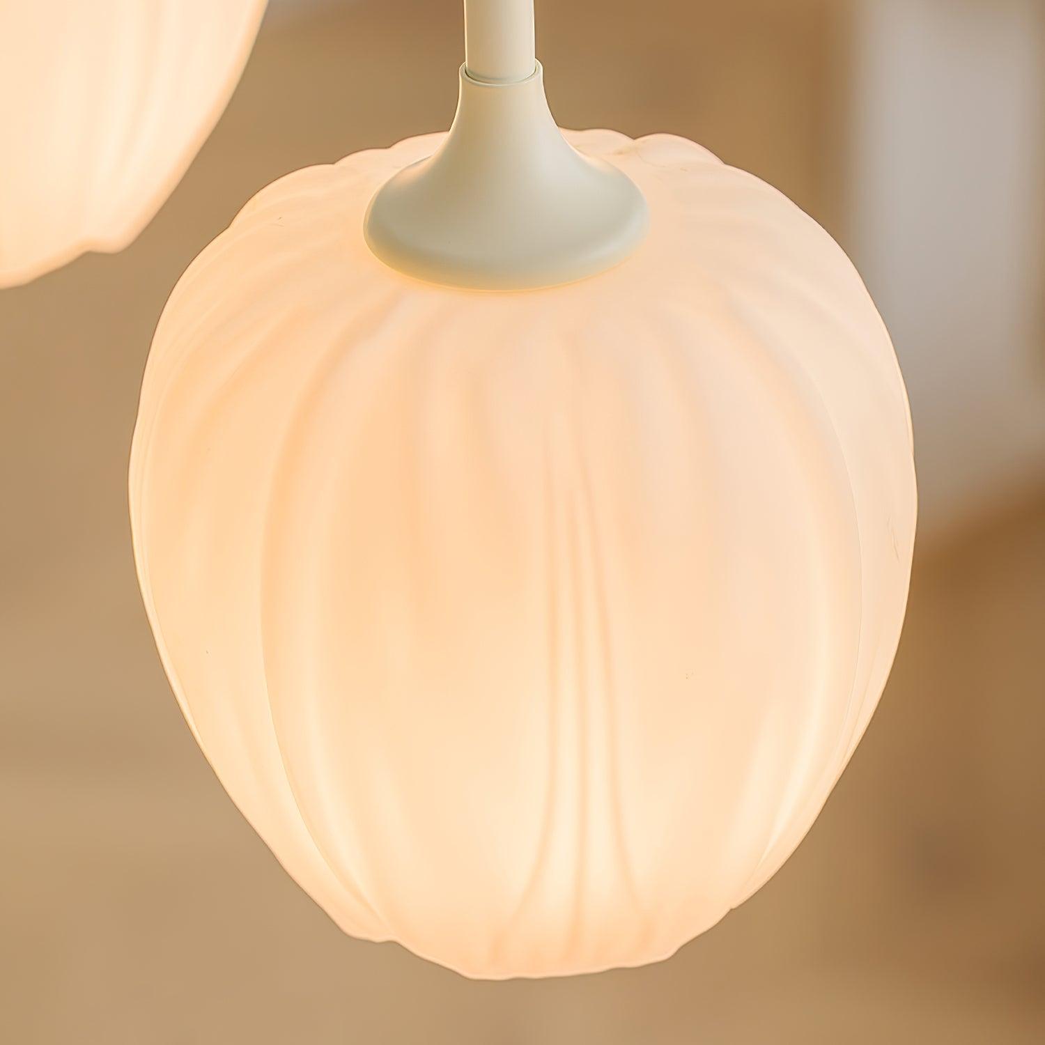Fiore Matcha Green Tulip Glass Chandelier for Dining & Living Room