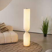 Spira Sculptural Twisted Paper Floor Lamp for Living Room and Bedroom
