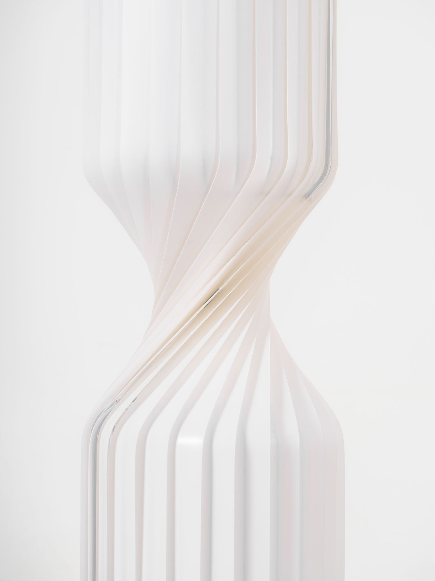 Spira Sculptural Twisted Paper Floor Lamp for Living Room and Bedroom