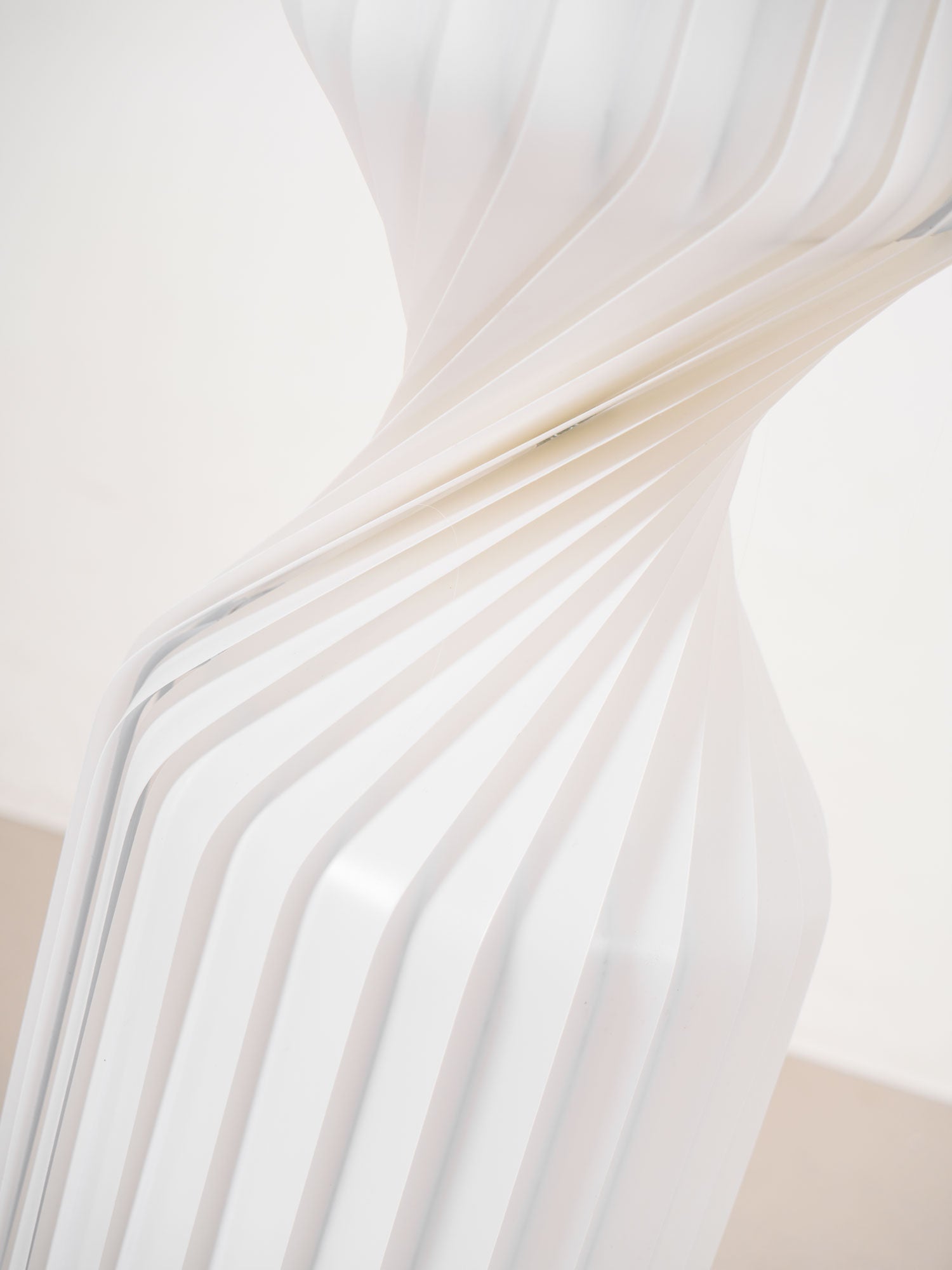 Spira Sculptural Twisted Paper Floor Lamp for Living Room and Bedroom