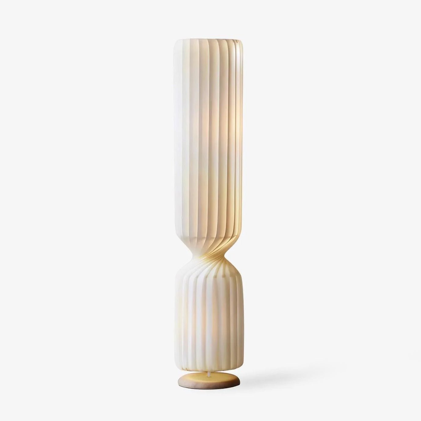 Spira Sculptural Twisted Paper Floor Lamp for Living Room and Bedroom