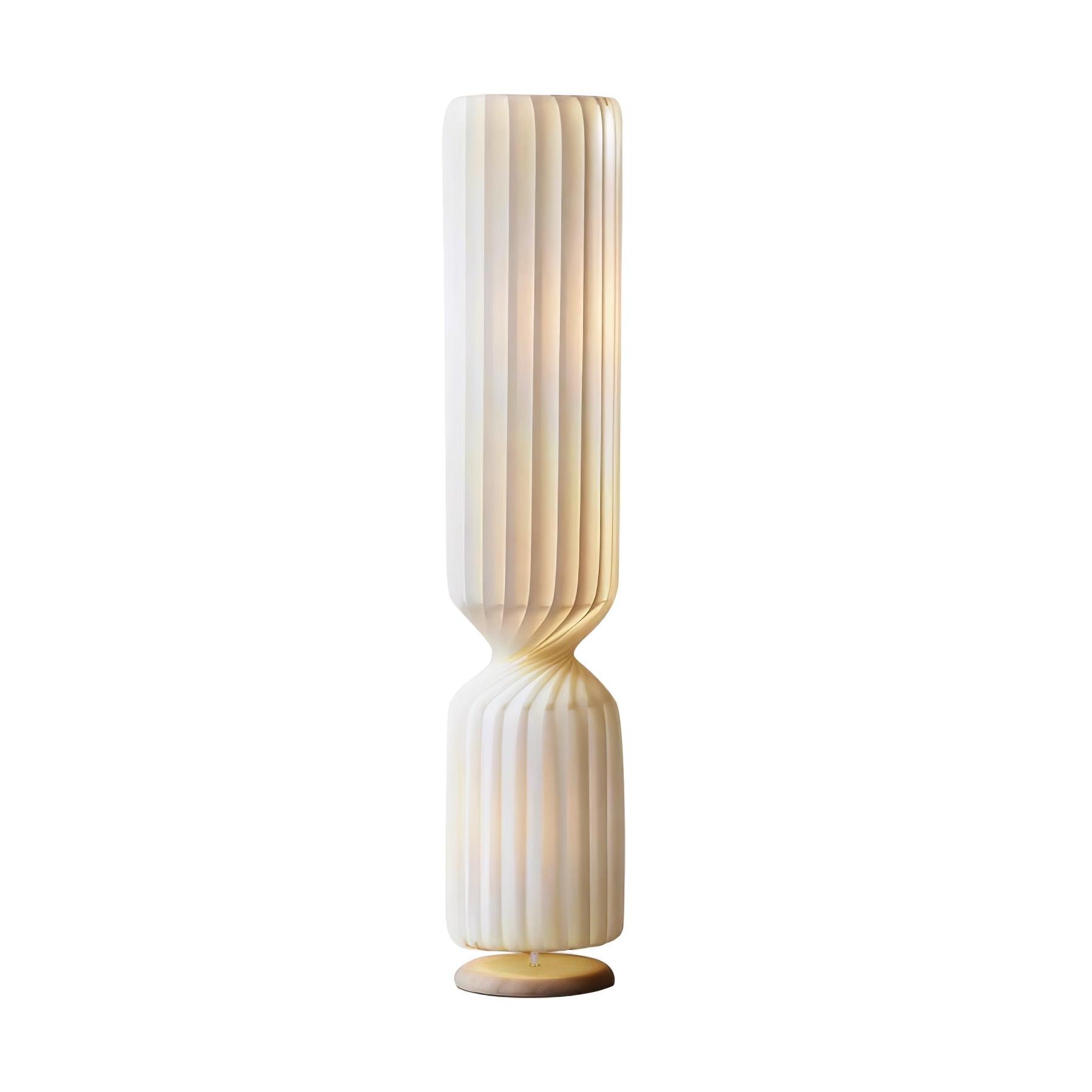 Spira Sculptural Twisted Paper Floor Lamp for Living Room and Bedroom