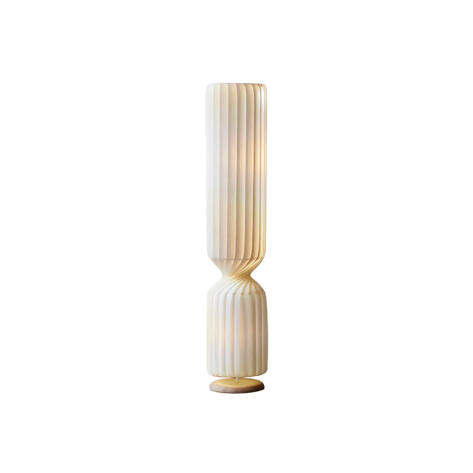 Spira Sculptural Twisted Paper Floor Lamp for Living Room and Bedroom