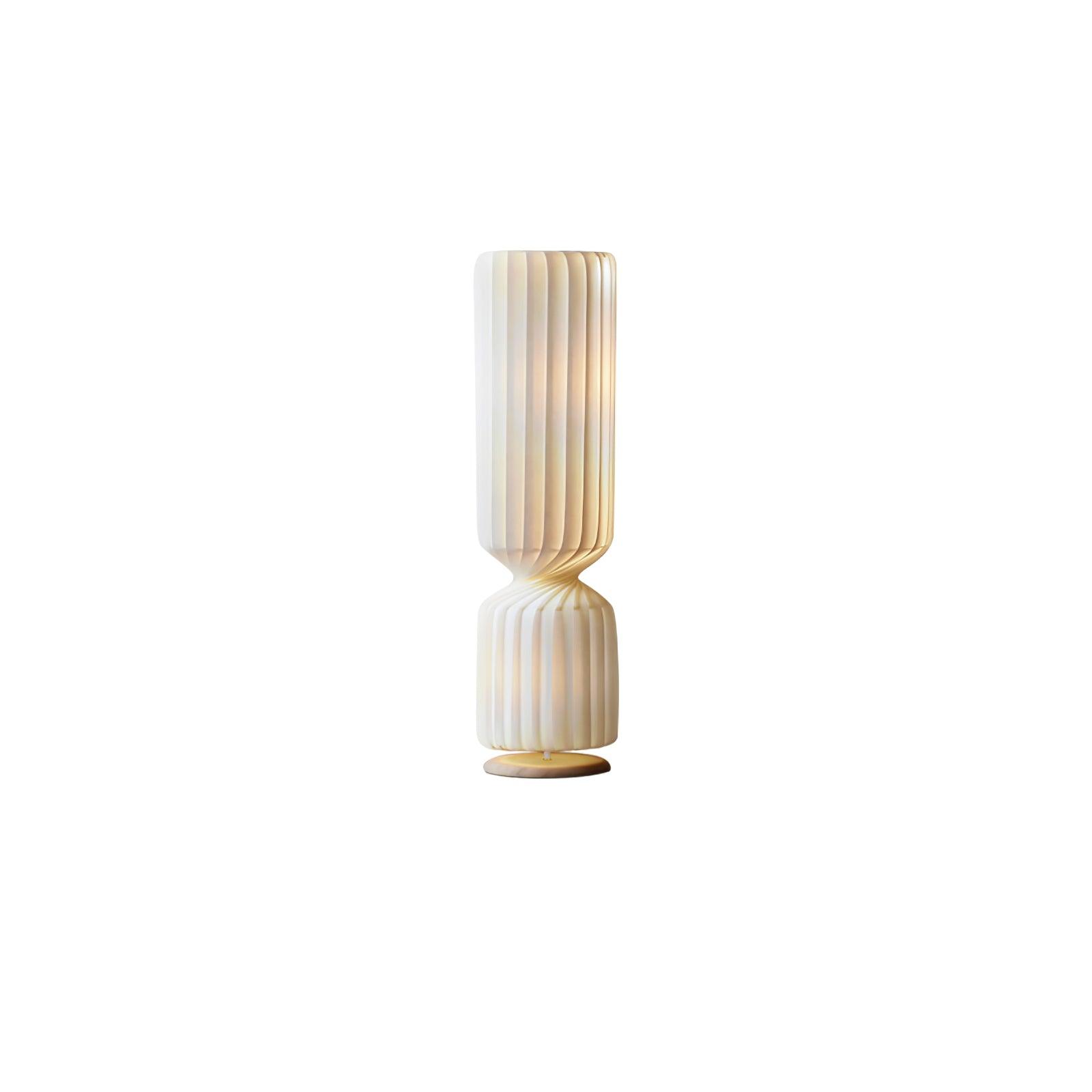 Spira Sculptural Twisted Paper Floor Lamp for Living Room and Bedroom
